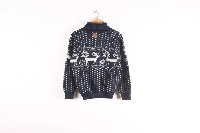 Gros pull d'hiver mixte en laine vintage (#23502) - photo numéro 3