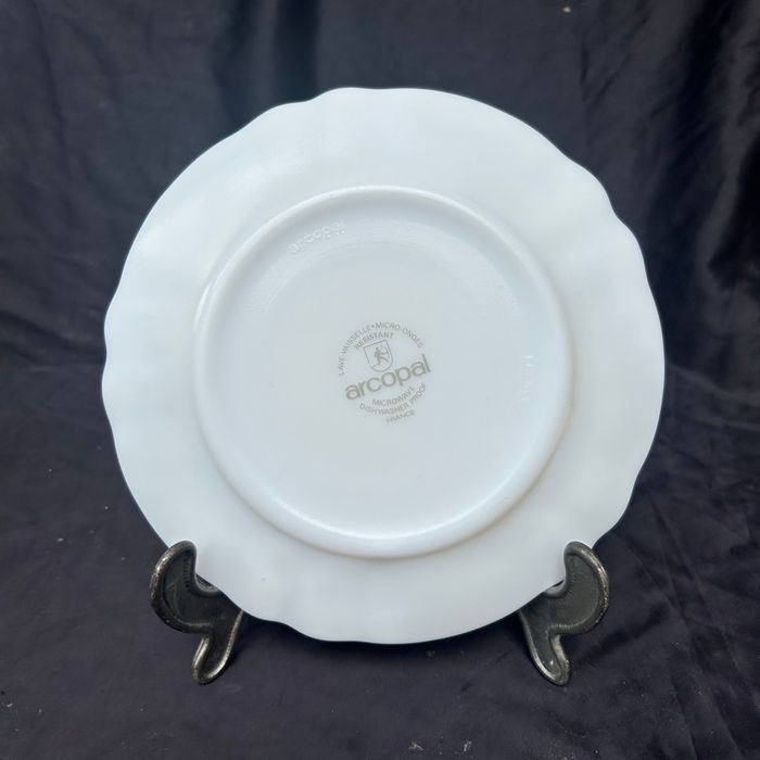 6 assiettes à dessert vintage Arcopal pois de senteur - photo numéro 3