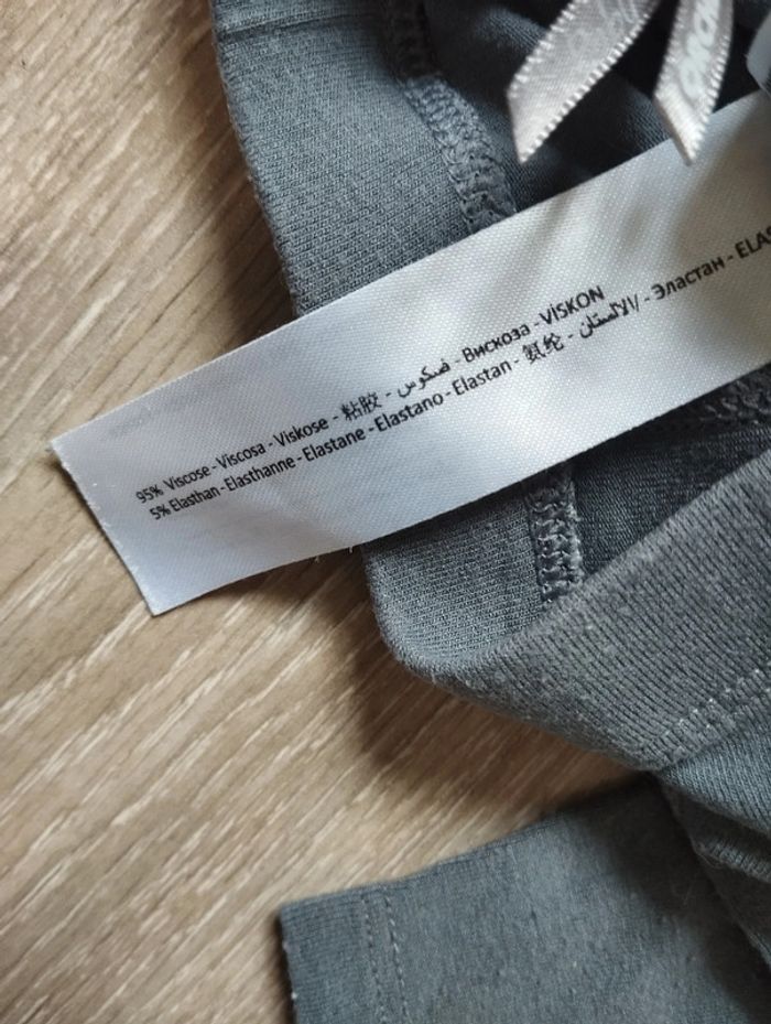 Lot leggings bleu points dorés et gris fille 6 mois - photo numéro 6