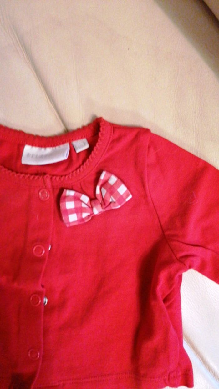 Gilet rouge à noeud - photo numéro 2