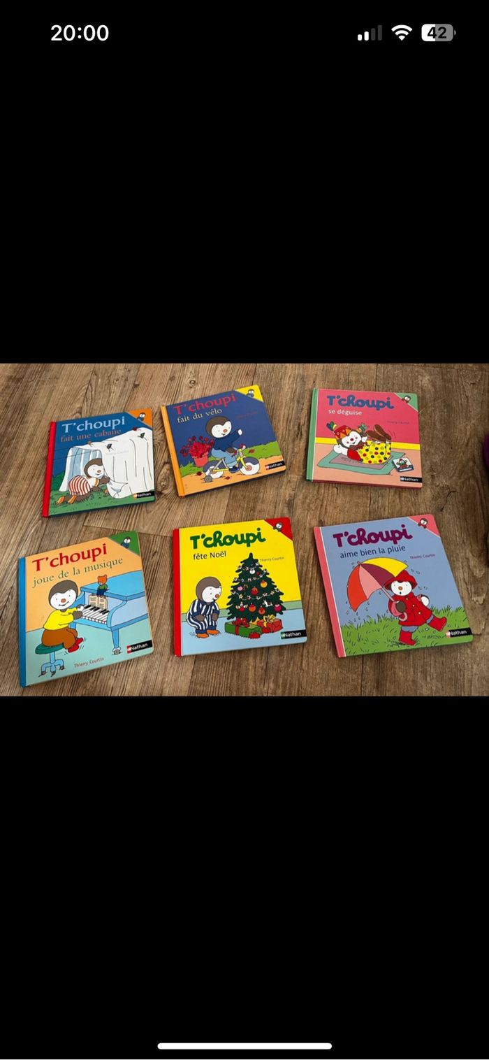 Lot de 6 livres t’choupi