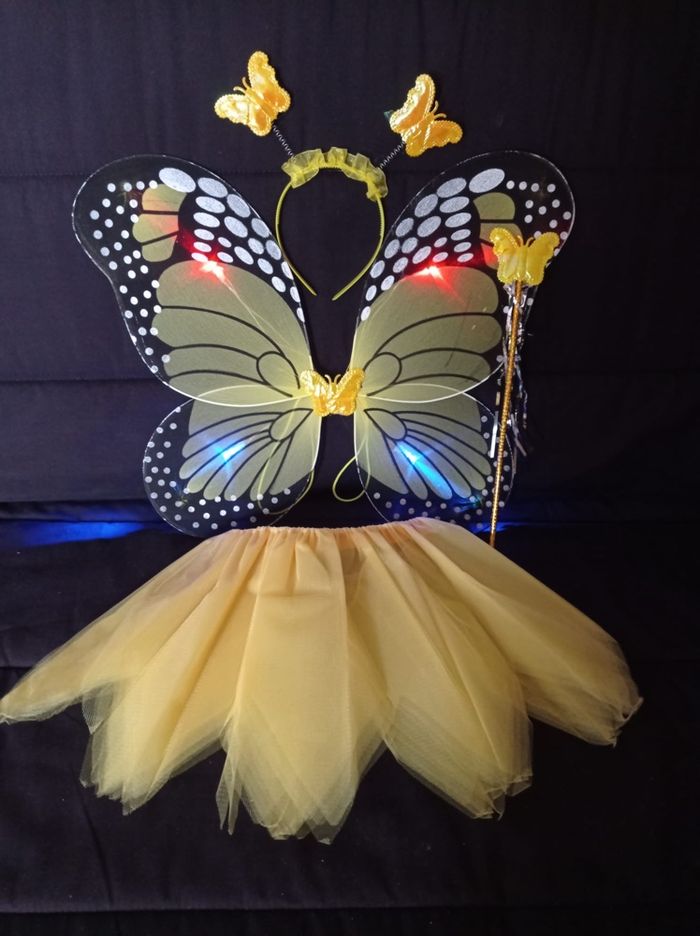 Déguisement papillon jaune 3-6ans
