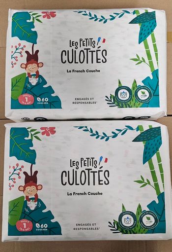 120 couches BB taille 1 Les petits culottés neuf 