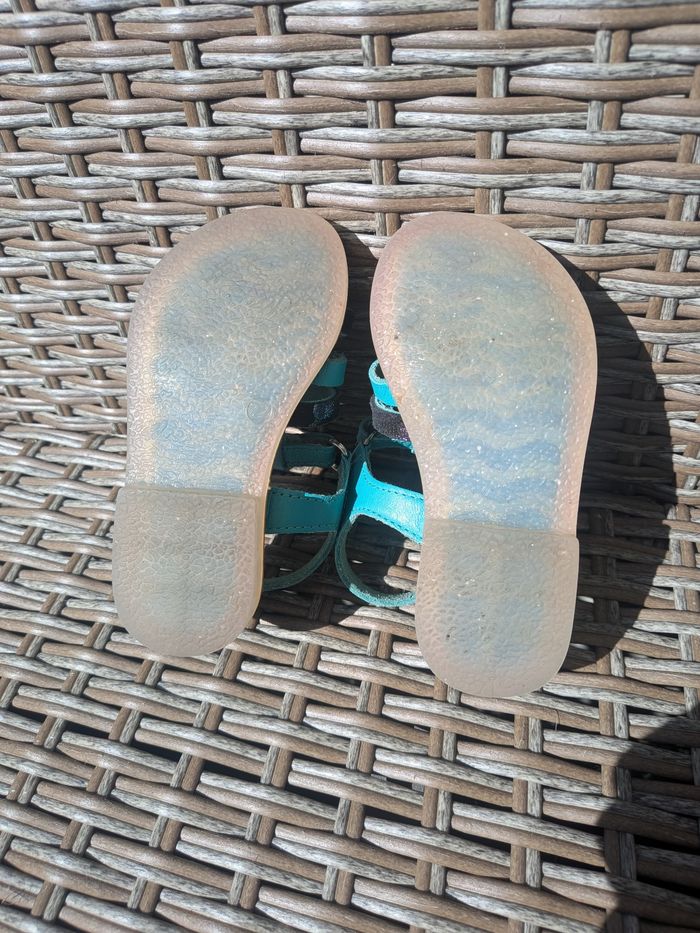 Sandales turquoise et noir P21 - luciejuchaussF - photo numéro 3