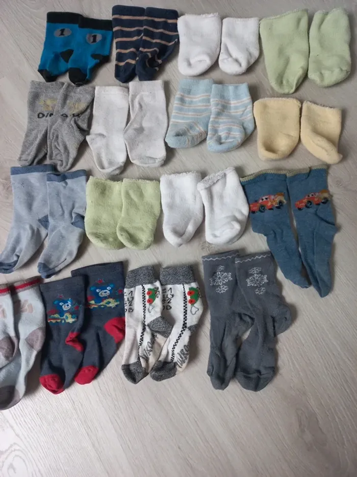 Lot de 16 paires de chaussettes bébé garçon