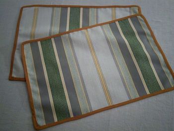 Lot de 2 sets de table en tissu recyclé