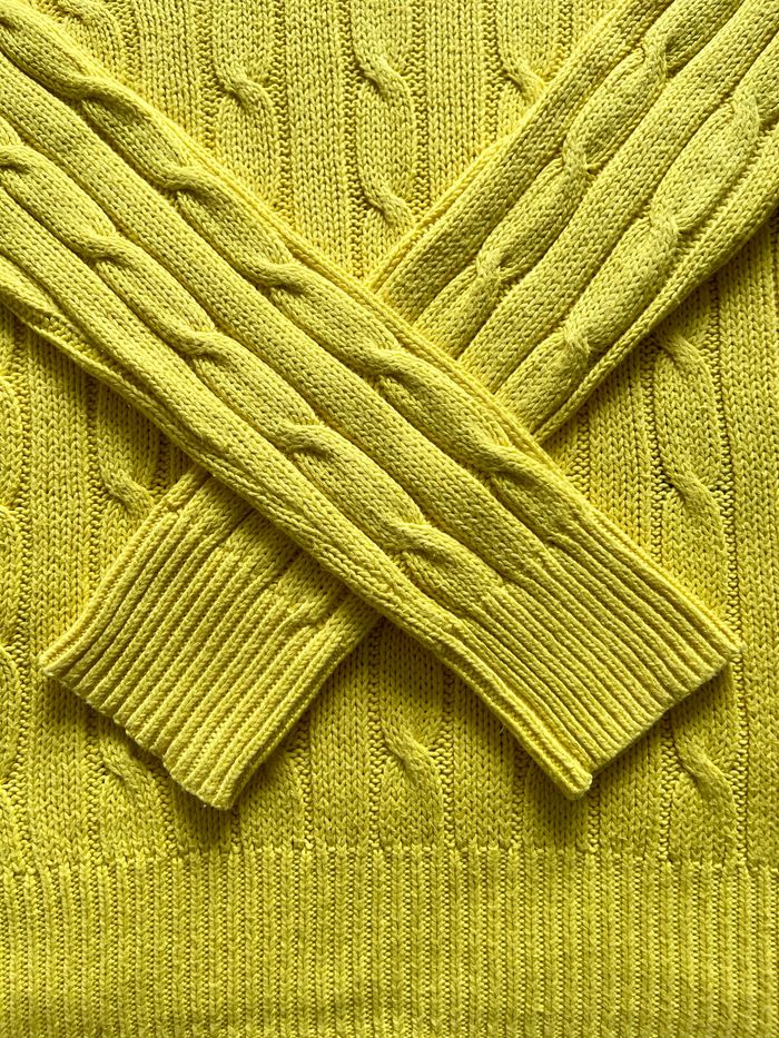 Pull torsadé col V Ralph Lauren femme taille XS - photo numéro 6