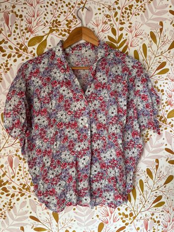 Chemisier fleuris Sarah b Paris vintage