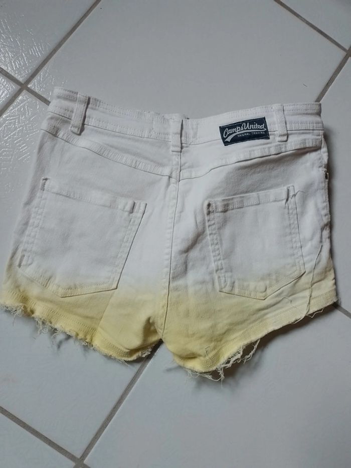 Short femme jaune et blanc Camps United - photo numéro 10