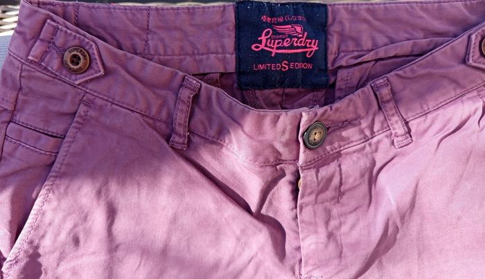 Pantalon Superdry aubergine clair chino - photo numéro 3