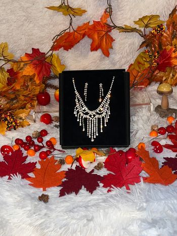 Collier et boucle oreilles strass "made in paris"