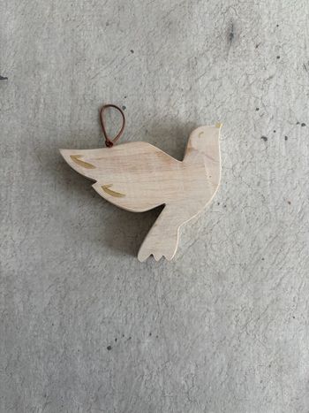 Oiseau en bois à suspendre