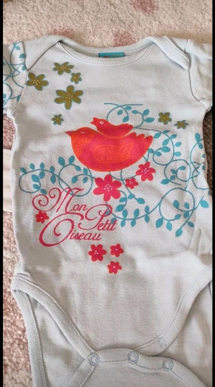 Lot bodys bébé fille manches longues - photo numéro 3