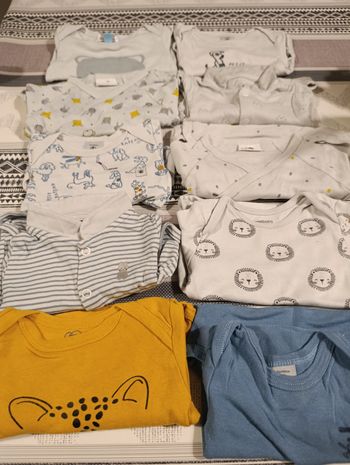 Body bébé garçon 3 mois lot de 10 Valentin et Manon Obaïbi petit bateau...