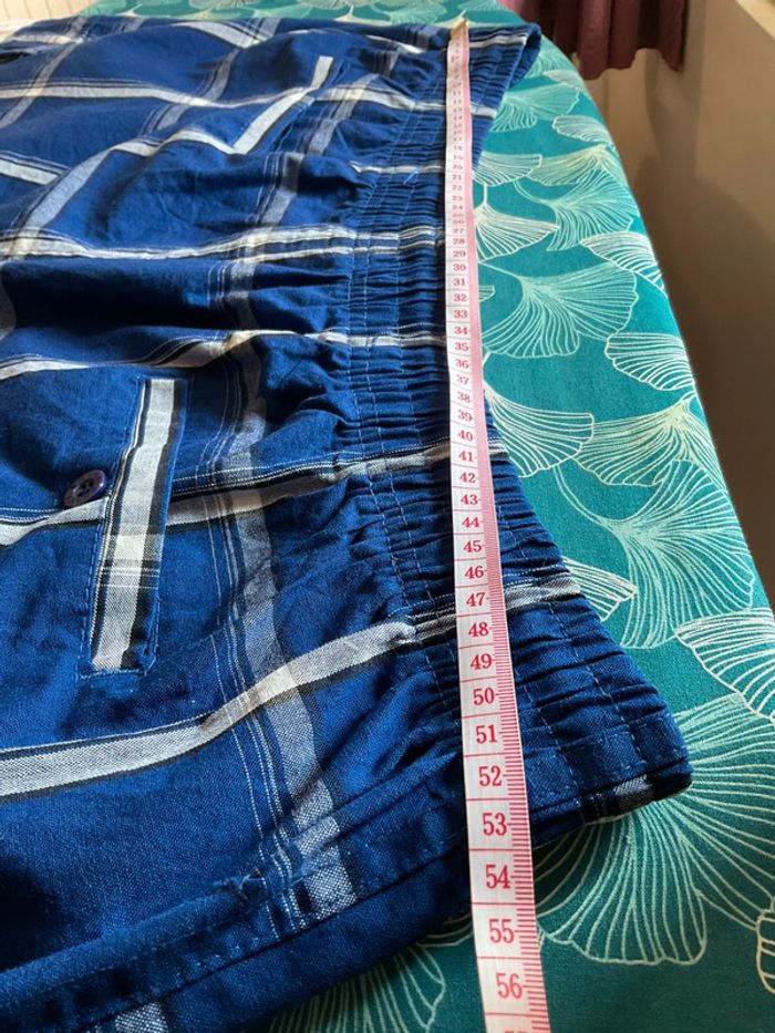 Short cargo à carreaux bleu pour homme Shaka Wear taille 4XL 454 - photo numéro 5