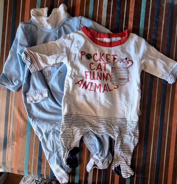 Lot 2 pyjamas coton - 1 mois