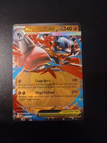 Carte Pokémon Méga-Lucario Ex 077/132 ME01