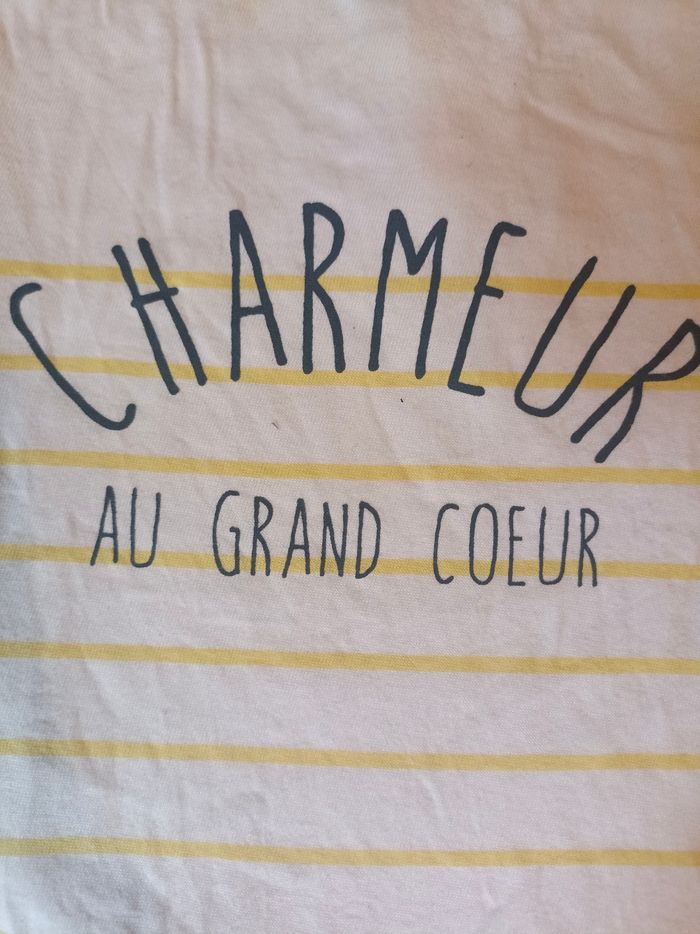 Tee-shirt  - "Charmeur au grand coeur" - photo numéro 2