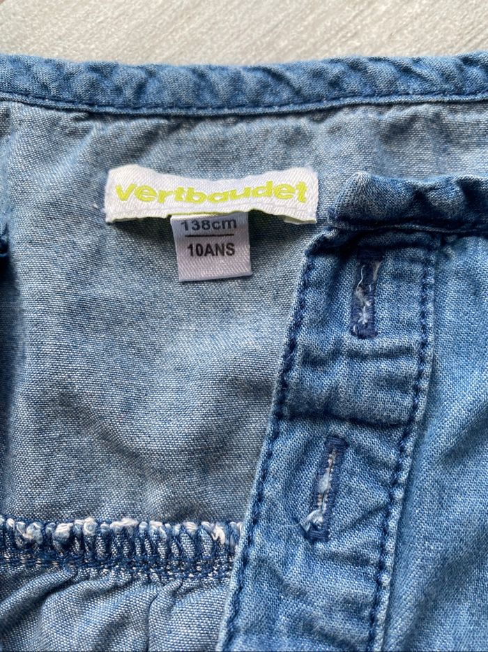 Chemise tunique en jeans 10 ans Vertbaudet - photo numéro 2