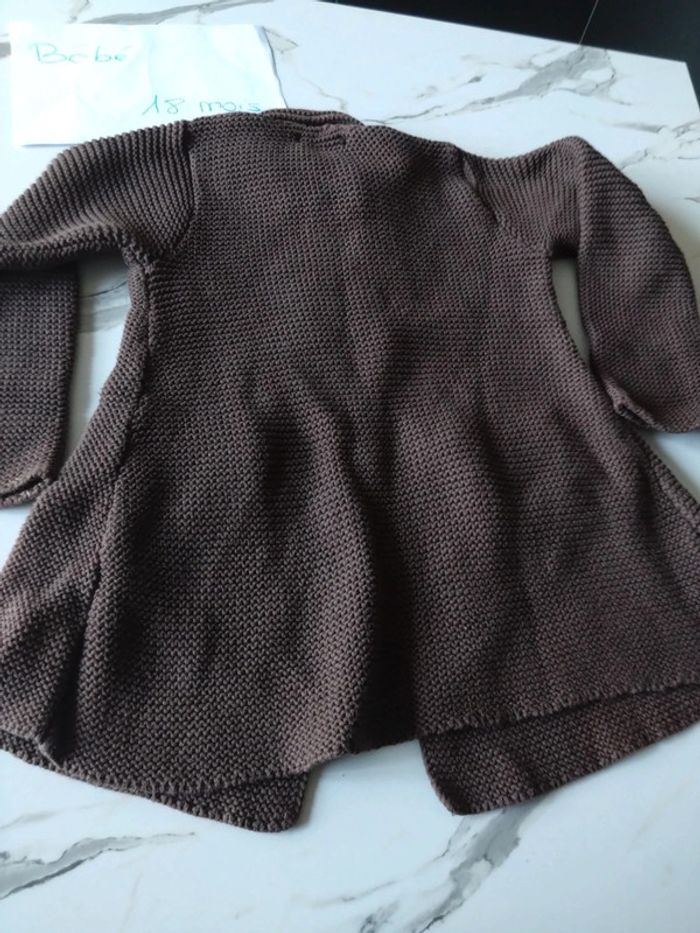 Gilet épais marron hiver long et épais bébé 18 mois - photo numéro 4