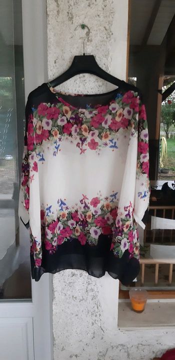 Blouse voilage coloré