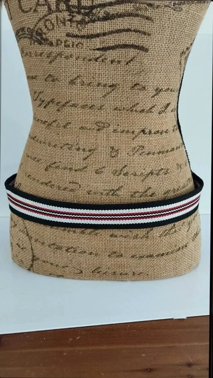 Ceinture rayée noir rouge et blanc - photo numéro 7