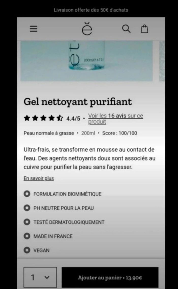 Lot 5 Gels nettoyant purifiant Vegan - photo numéro 5