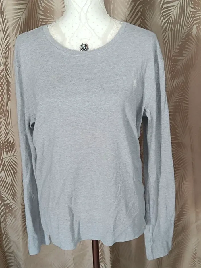 Pull Raph Lauren Gris-Taille XL🩶