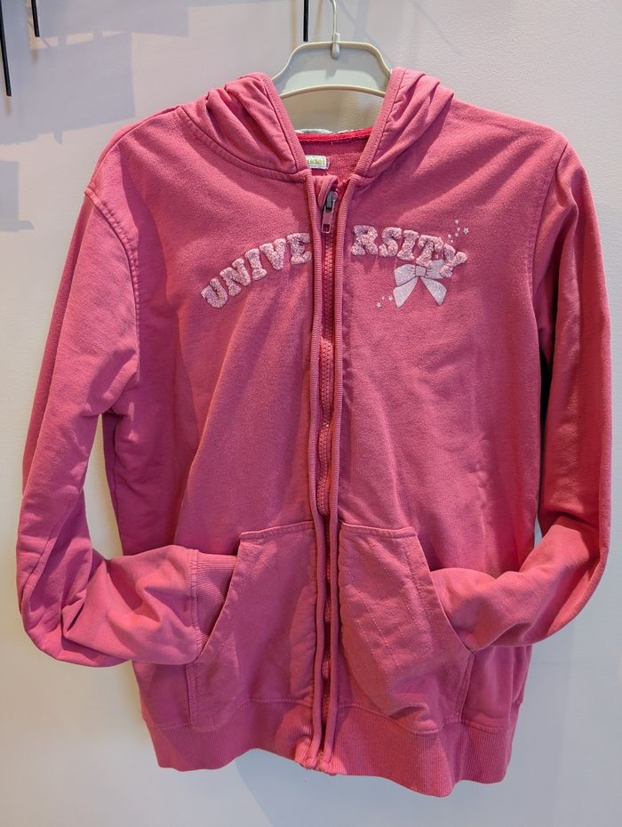 Sweat à capuche rose Vertbaudet