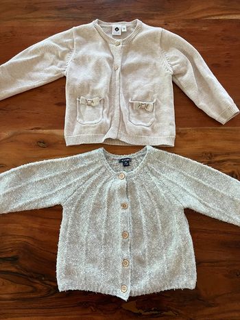 2 gilet fille 6 mois
