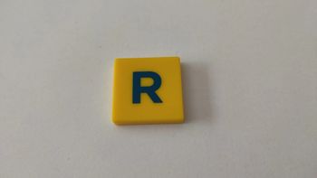 Lettre R pièce détachée jeu de société Scrabble Junior Mattel Games #B82