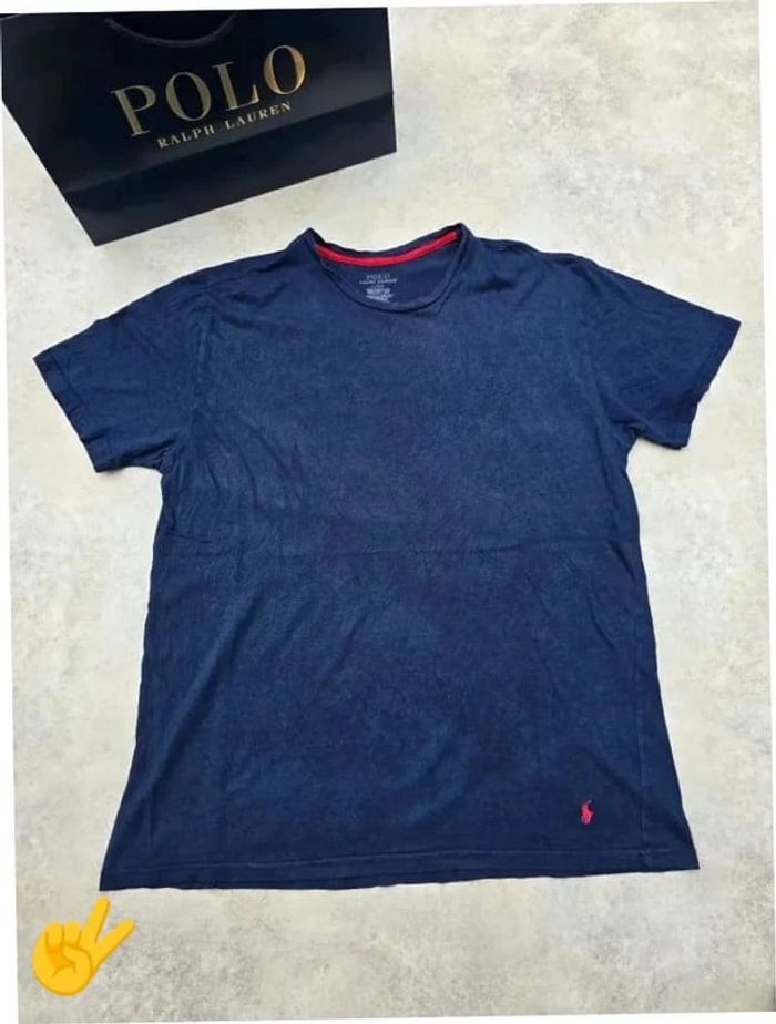 T-shirt Ralph Lauren L coupe col rond bleu Homme Men tee16b - photo numéro 4