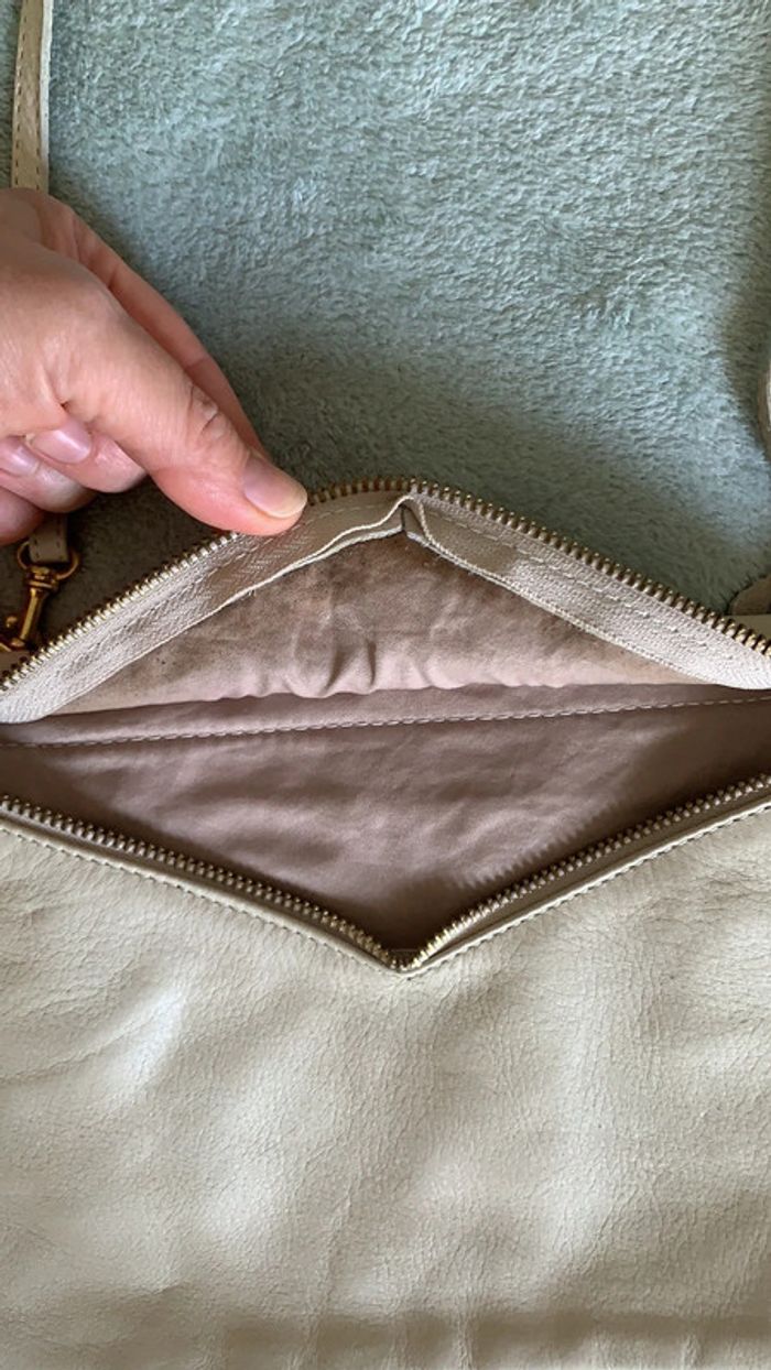 Sac bandoulière beige et doré - photo numéro 5