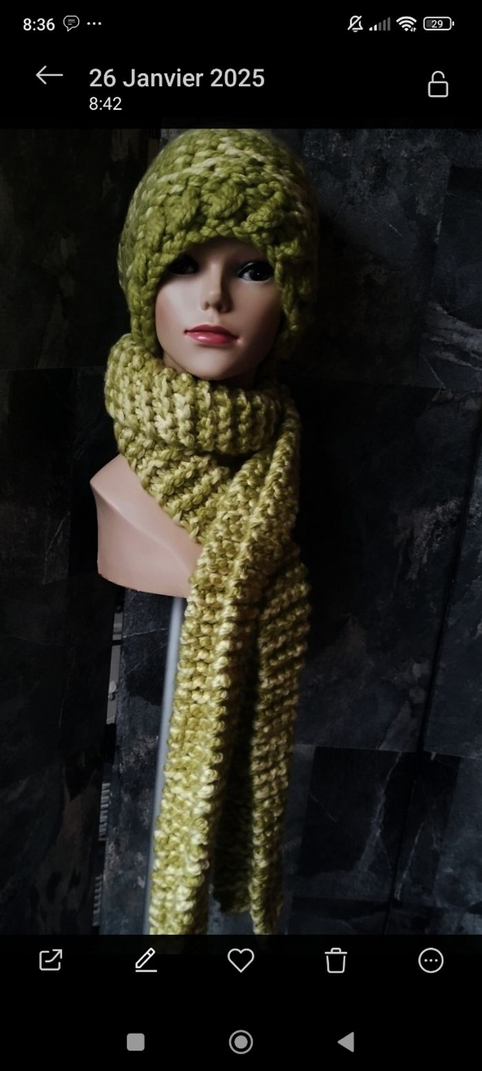 Ensemble Bonnet Écharpe unisexe
