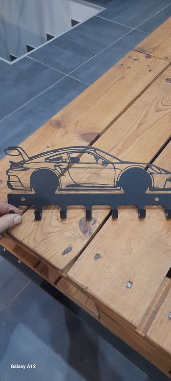 Porte clés mural porsche