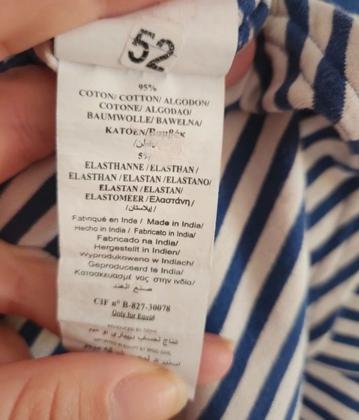 Robe fille 10 ans – DPAM – rayée bleu et blanc – manches longues - photo numéro 6