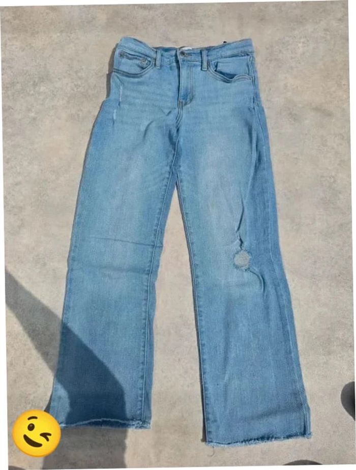 Jeans Levi's wid leg W24|FR34 coupe droite bleu Femme-Women PAN289 - photo numéro 3