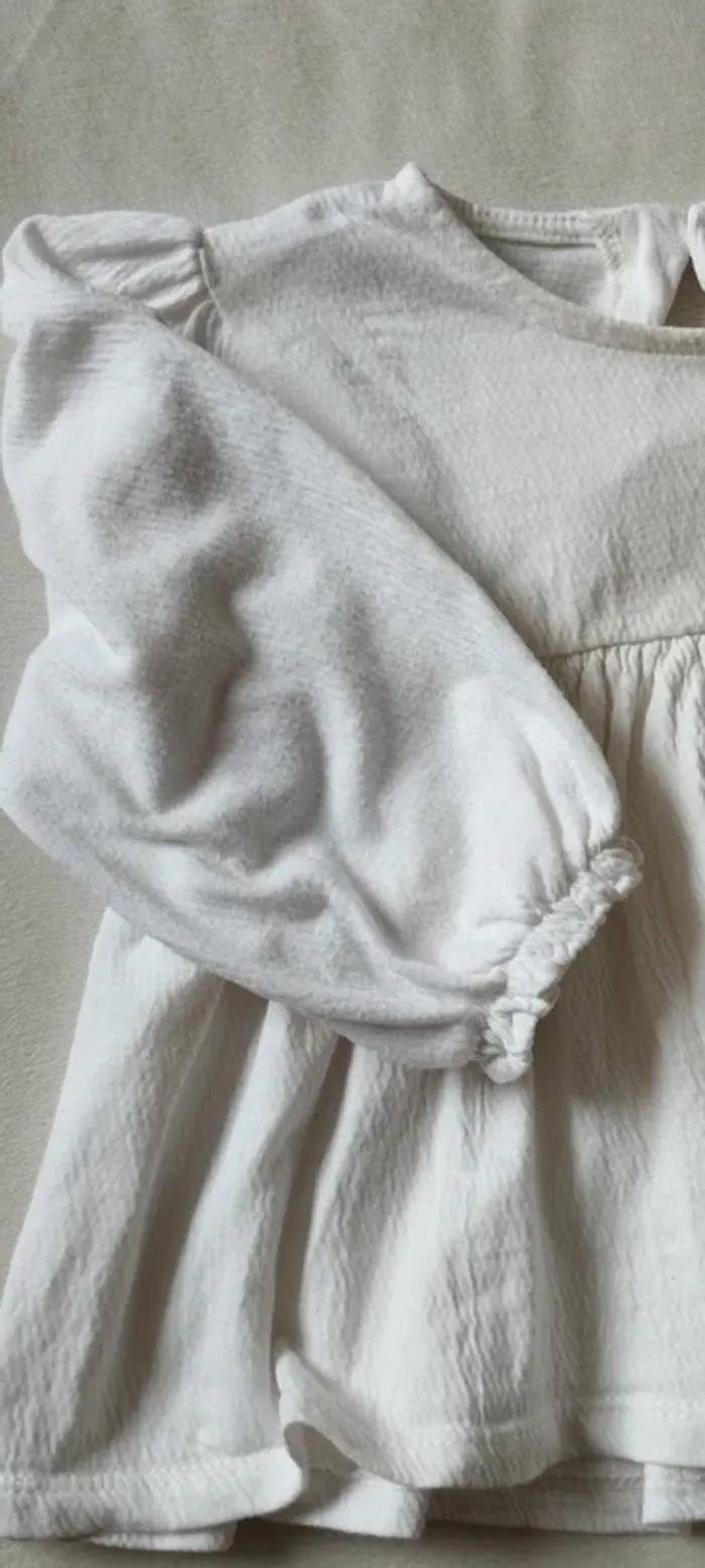Blouse nœud crème 18 MOIS - photo numéro 3