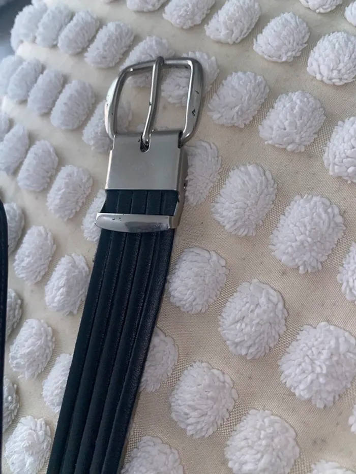 Ceinture vintage en cuir et strass - photo numéro 4