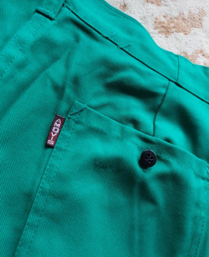 Pantalon en jean jambes larges vert neuf sans étiquette taille 52 - photo numéro 5