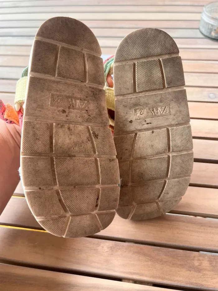 Sandales multicolore à scratch Zara 24 - photo numéro 3