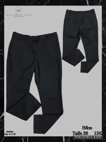 🖤 Pantalon de tailleur noir H&M – Taille 38 SOLDÉ -70% 🖤