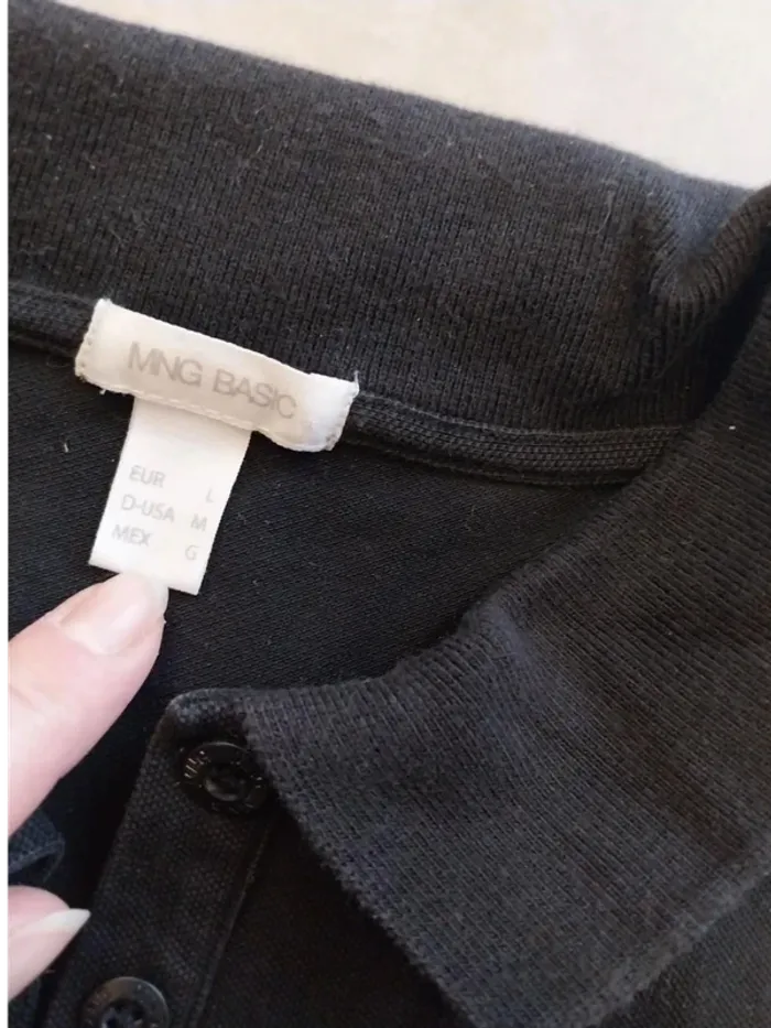 Polo noir T/38/40 Mango - photo numéro 3