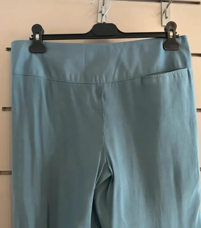 Émita churlaud pantalon sarouels bleu en 100 % soie, femme, taille 38 - photo numéro 5