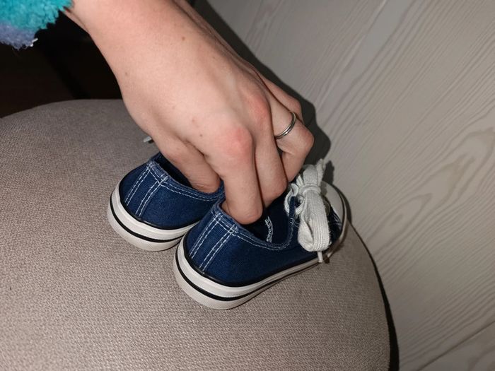 Basket en toile bleu marine - photo numéro 5