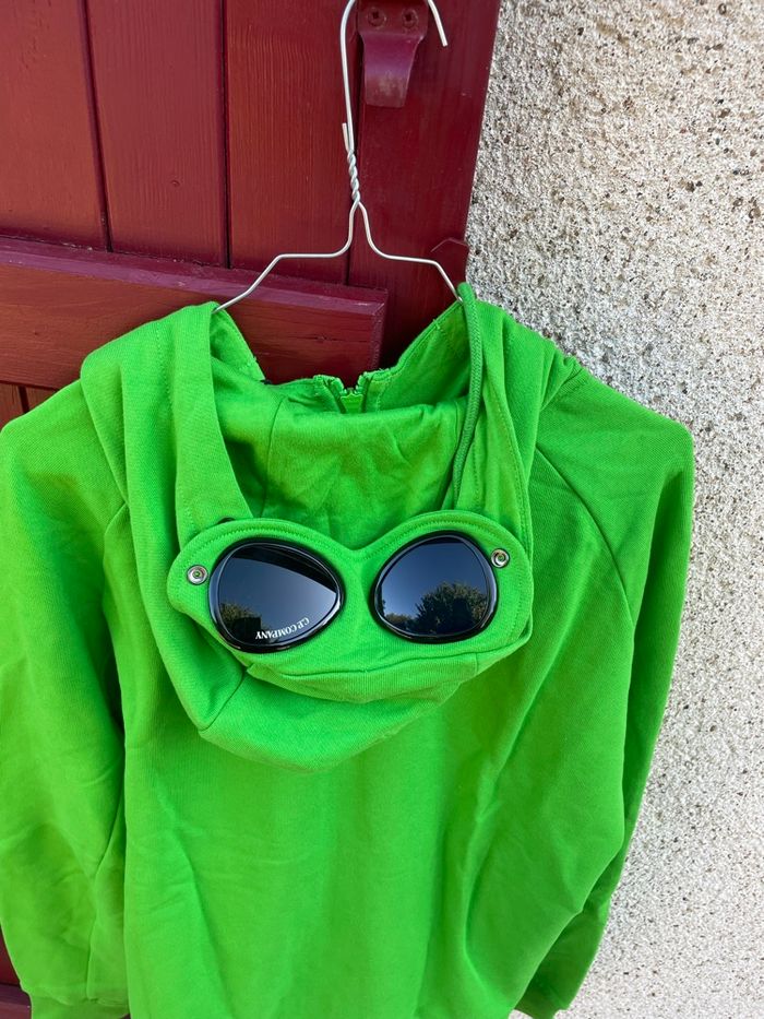 - Sweat à capuche cp company vert claire - photo numéro 7