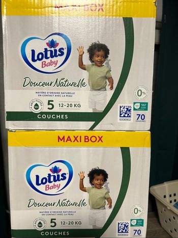2 cartons de couche lotus t 5