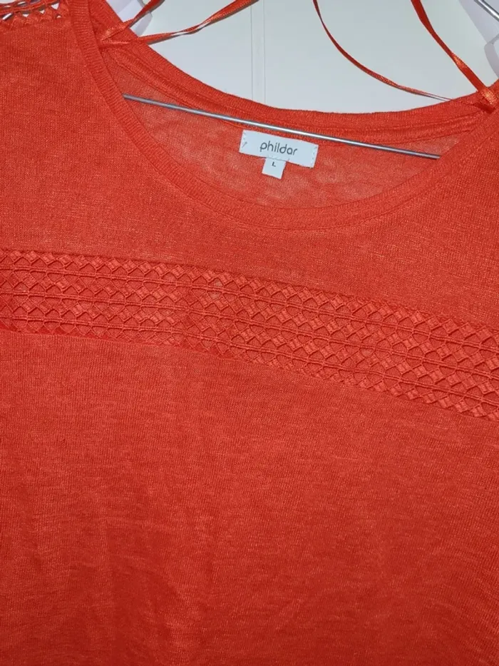 Joli t shirt rouge Phildar - photo numéro 2