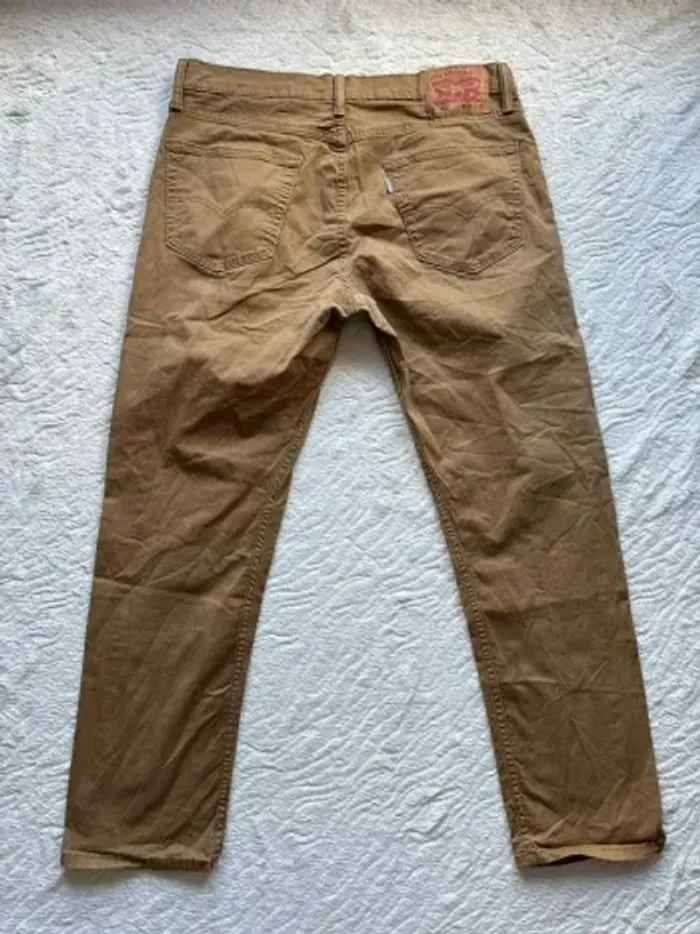 Jean pantalon Levi’s 502 beige camel homme L/44 W34 L30 Slim Tapered - photo numéro 11