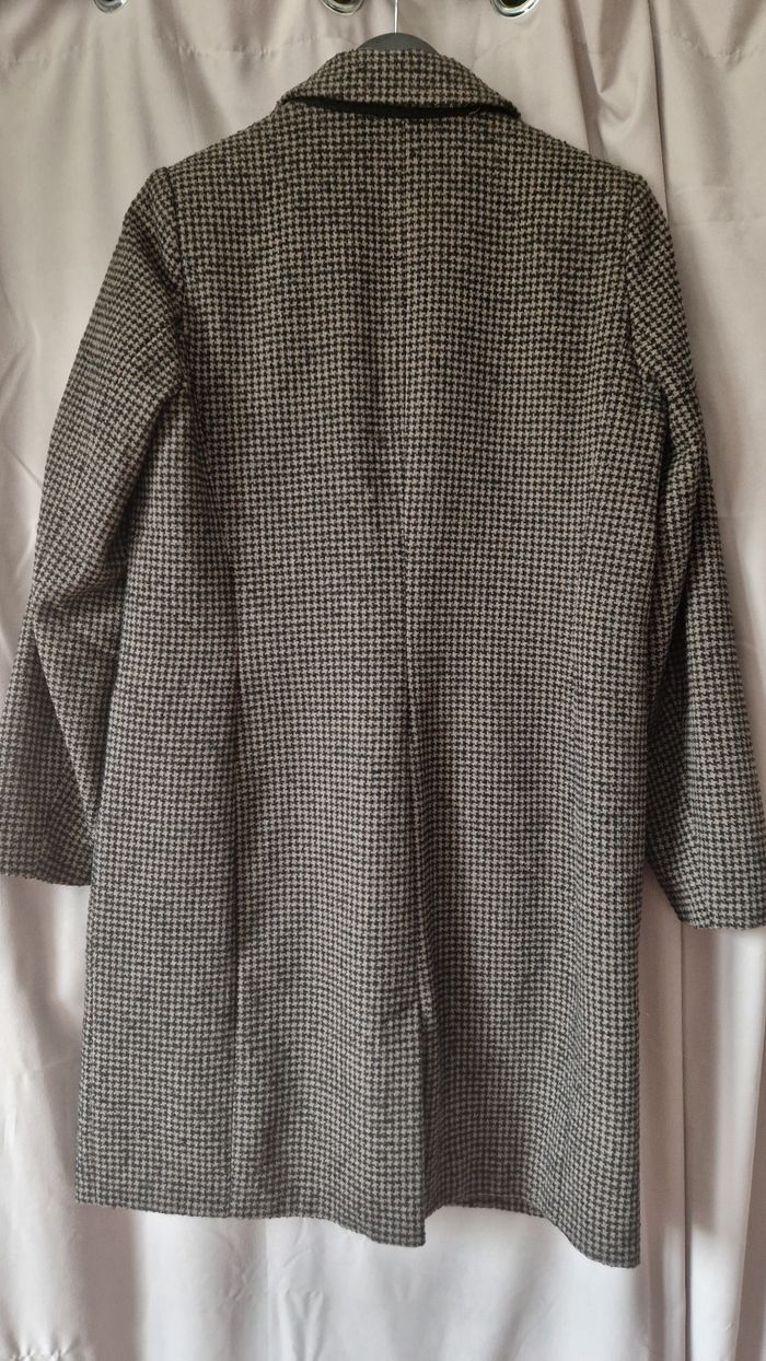 Manteau pied de poule marron et noir Kiabi - photo numéro 2